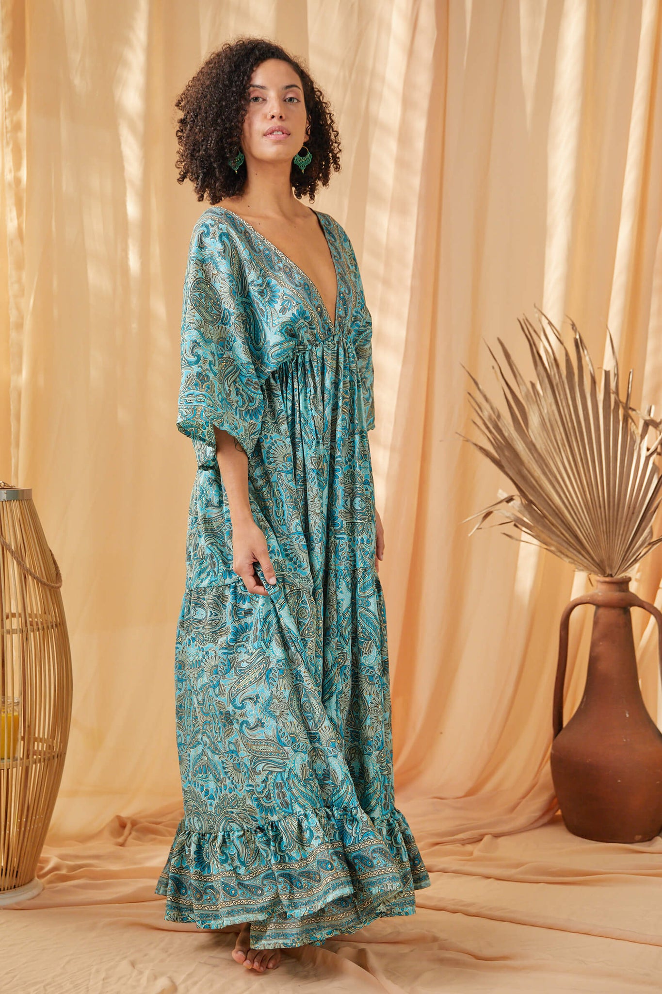 indian silk maxi dress Wholesale 10 Pc Indian Silk Dress Wrap Maxi Dress Free Size Flower Dress hippire