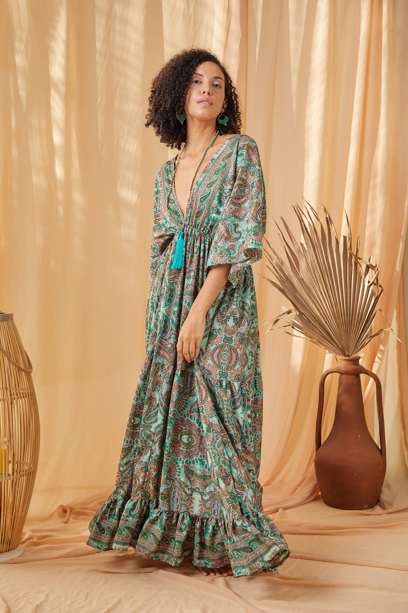Wrap Silk Dress, Maxi Dress, Indian Silk, Boho Style, Ibiza Dress - Etsy