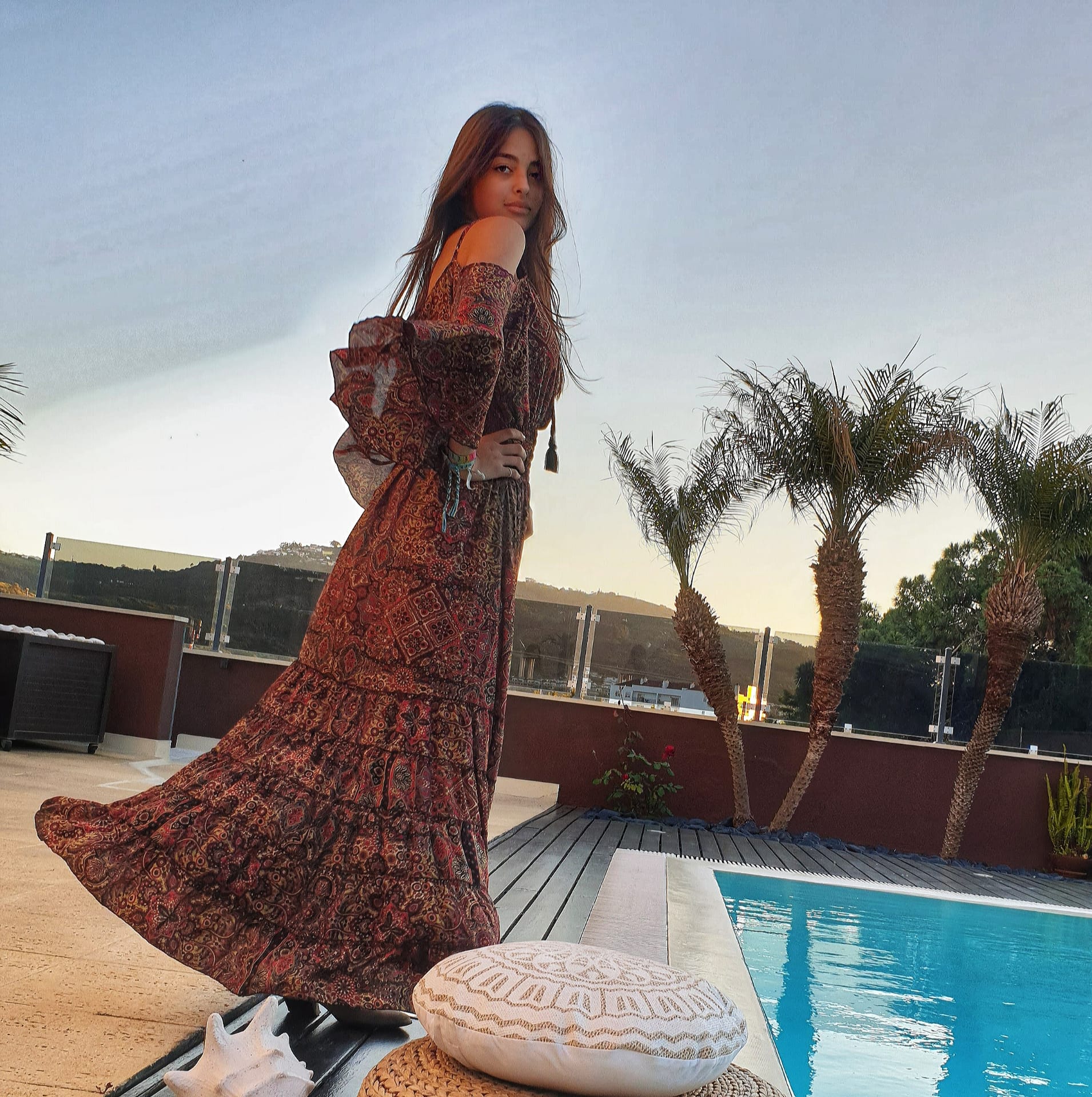 Long Boho Silky Dress